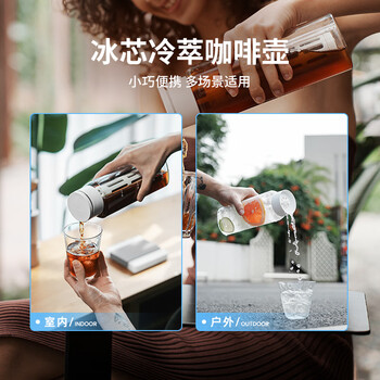 MHW-3BOMBER轰炸机冰芯冷萃杯咖啡壶 夏季冷泡瓶 过滤网冰壶 家用专业大容量