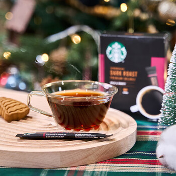 星巴克咖啡免煮精品速溶咖啡美式意式黑咖啡10条装 深度烘焙10条23g盒装