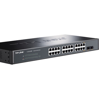 TP-LINK普联 24口千兆POE交换机（2独立千兆SFP光纤口) 监控网络网线分线器 TL-SG1226P 千兆POE供电
