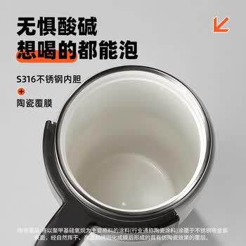 TKK大容量儿童保温杯男士款夏季保冷冰霸杯子陶瓷内胆水杯巨无霸茶杯