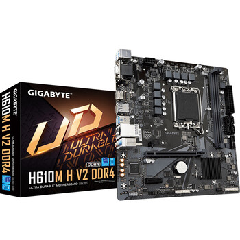 技嘉（GIGABYTE）H610M H V2 DDR4主板支持CPU12代酷睿12400F Intel H610 LGA 1700