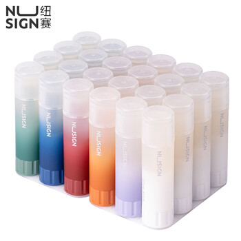 纽赛（NUSIGN）固体胶棒高粘度固体胶水无甲醛儿童胶棒高颜值ACR果冻胶棒高粘顺滑 21g颜色随机NS147