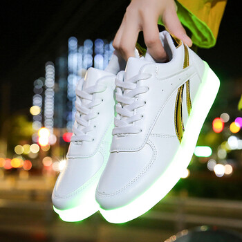 发光鬼步舞鞋女 充电抖音发光鞋男学生夜光七彩鬼步鞋儿童快手防水