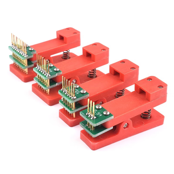 熙久阳 测试架PCB夹子治具夹具探针下载程序编程烧录弹簧针2.54间距3~10P 双排2.54mm 2*8p