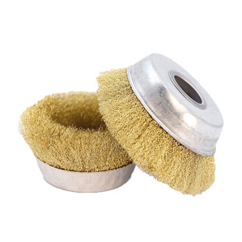 VRK碗型钢丝轮角磨机钢丝刷木材打磨除锈钢丝钢丝轮抛光打磨轮82*16mm 10个