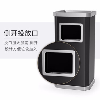 KUK酒店垃圾桶烟灰桶不锈钢大堂室外立式走廊带烟灰缸灭烟头垃圾筒