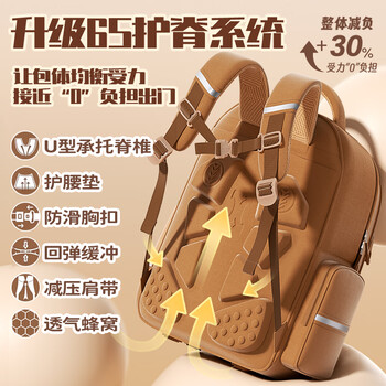 本忆大号卡皮巴拉书包+手表 高颜值儿童水豚护脊背包capybara双肩包耐脏减负小学生大容量新年圣诞礼物