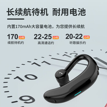 Masentek F600无线蓝牙耳机单耳入耳挂耳式超长续航运动跑步开车载接打通电话 适用苹果华为小米手机电脑黑 Masentek F600无线蓝牙耳机单耳入耳挂耳式超长续航运动跑步开车载接打通电话 适用苹果华为小米手机电脑黑