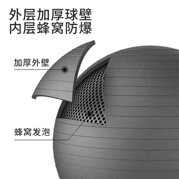 PROIRON普力艾瑜伽球孕妇助产65cm大龙球婴儿哄睡萝卜蹲感统训练健身球黑