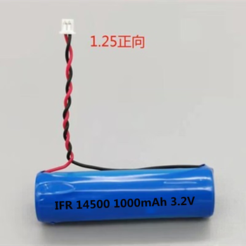熙久阳 14500磷酸铁锂电池5号14500 3.2V 500 1000mAh ETC充电锂电池 蓝色500 带1.5插（5个） 