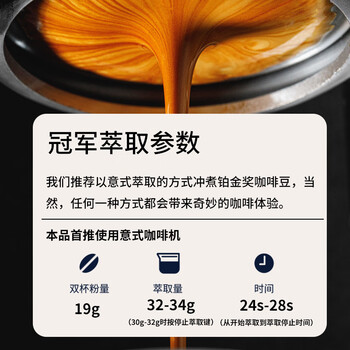 鹿家嘴LUJIAZUI IIAC铂金奖咖啡豆200g埃塞&肯尼亚意式拼配圣诞咖啡特饮