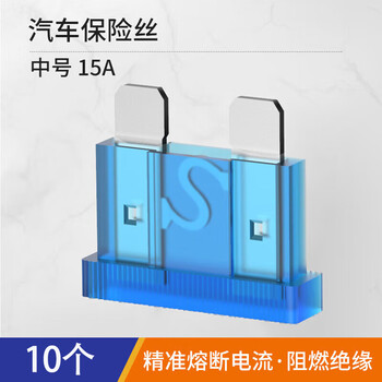 汇君 汽车保险丝保险片车用保险片插片4S店保险丝管套装 中号15A-10片