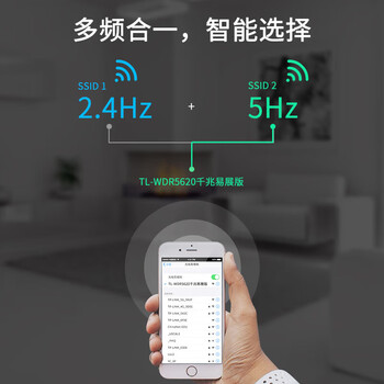 TP-LINK 普联 双千兆路由器 易展mesh分布式 AC1200无线家用穿墙 5G双频 WDR5620千兆易展版 