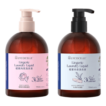 绽家内衣裤洗衣液套装760ml(玫瑰+檀木)抑菌去血渍黄渍除螨除菌留香
