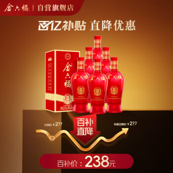 金六福长寿图中国红清香型白酒53% 500ml - Umall今日优选- 澳洲