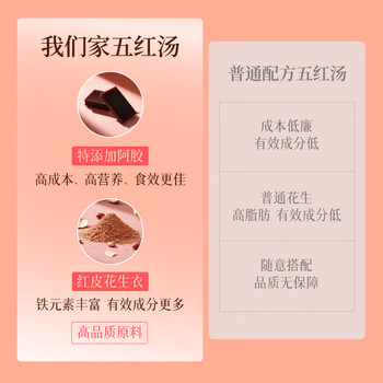 珍宝岛八方仙草阿胶五红汤210g红枣枸杞五红粉免煮冲饮女性月子餐