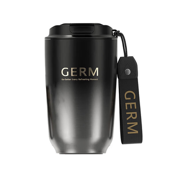 格米（germ）黑曜摩卡咖啡杯400ML 随行杯咖啡杯 极夜黑GE-24AW-DB135