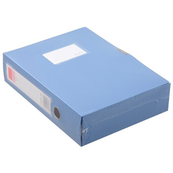 齐心【3个】75mm档案盒 A4文件盒 粘扣资料盒PP材质 蓝色 A1250 齐心【3个】75mm档案盒 A4文件盒 粘扣资料盒PP材质 蓝色 A1250