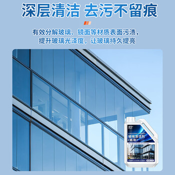 夏阳（XIAYANG）玻璃清洁剂2.5kg商用保洁清洁大楼室外窗户强力去污除水垢除水渍