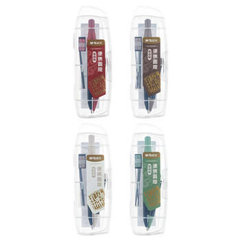 晨光（M&G）文具孔庙祈福金属圆规套装(铅芯+盒装）小学生初高中绘图制图工具考研考试专用画图作图棕色