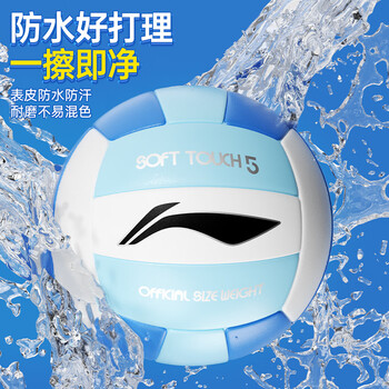 李宁（LI-NING）排球【中考训练】比赛专用标准初中生成人儿童训练沙滩硬排5号球