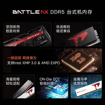 七彩虹（Colorful）64G(32G*2) DDR5 6000 台式机内存条 马甲条 战斧系列·夜影黑 三星颗粒 C36 openclaw兼容
