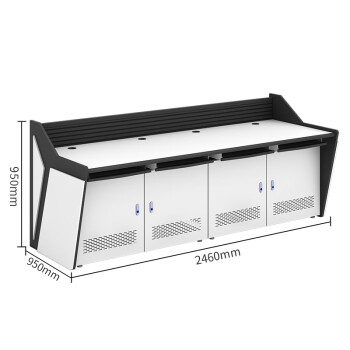 金经金属监控操作台指挥中心控制台钢制操控台办公桌调度台安防指挥台四联