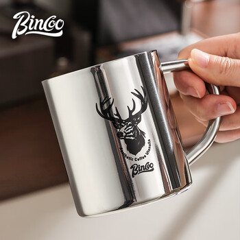 Bincoo不锈钢咖啡杯设计感小众带刻度挂耳手冲美式拿铁牛奶水杯子 Bincoo不锈钢咖啡杯设计感小众带刻度挂耳手冲美式拿铁牛奶水杯子