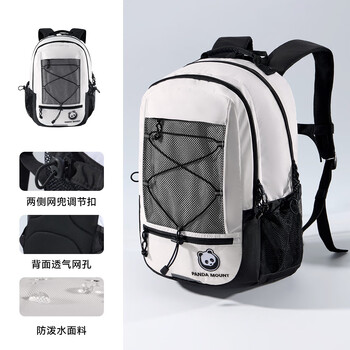 骆驼(CAMEL)熊猫系列户外徒步大容量登山双肩包 574D65L8668 米白/黑 均码 骆驼(CAMEL)熊猫系列户外徒步大容量登山双肩包 574D65L8668 米白/黑 均码
