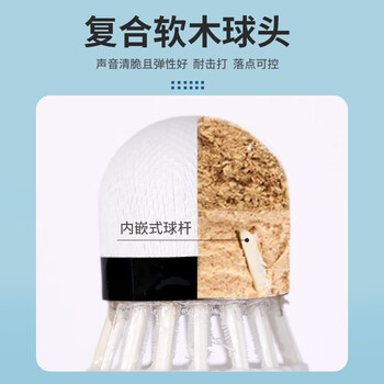 启傲令箭羽毛球室内外训练耐打羽球12只装 启傲令箭羽毛球室内外训练耐打羽球12只装