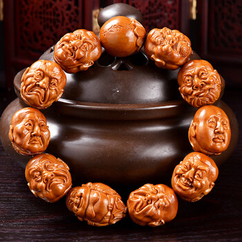 包浆 橄榄核手串 十八罗汉 周春林