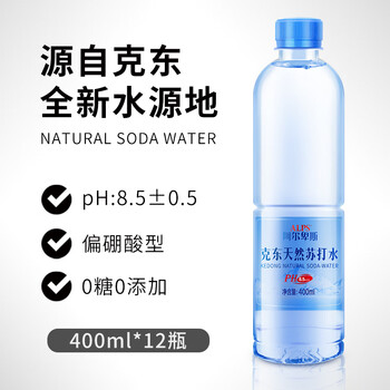 阿尔卑斯 克东天然苏打水400ml*12瓶 0糖0汽0添加 【线下同款】