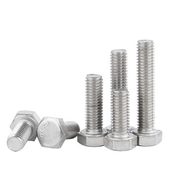 永利尚 304不锈钢外六角螺丝钉全螺纹外六角螺栓全牙 M6*90（20个）