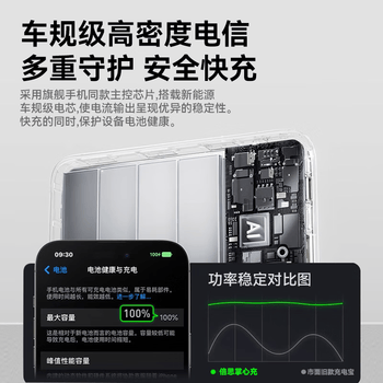 倍思【3c认证可上飞机】10000毫安自带线充电宝30W快充移动电源便携适用苹果17华为小米手机