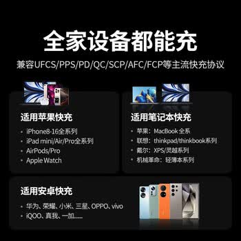绿联【3C认证上飞机】超能块165W充电宝自带双线25000毫安140W快充大容量移动PB552适用笔记本电脑 绿联【3C认证上飞机】超能块165W充电宝自带双线25000毫安140W快充大容量移动PB552适用笔记本电脑