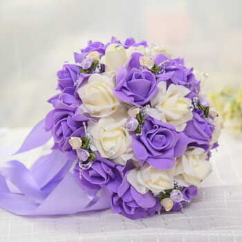 新娘手捧花 韩式创意伴娘团新娘仿真鲜花束玫瑰花婚庆结婚装饰用品