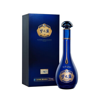 中国　白酒　梦之蓝　夢之藍　52%　M6 洋河蓝色经典梦之蓝M6+ 52度550mL*4瓶整箱装洋河官方旗舰店浓香