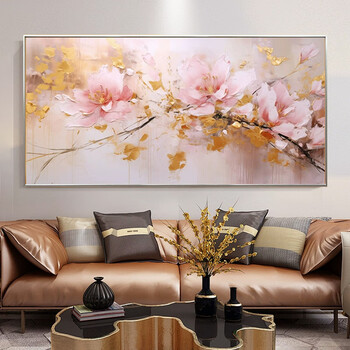 抽象花油画- 京东