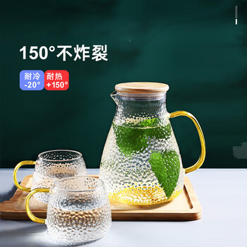 麦赫比Myhobby轻奢高档家用耐高温高硼硅玻璃杯凉水壶套装客厅专用颜值水杯带把