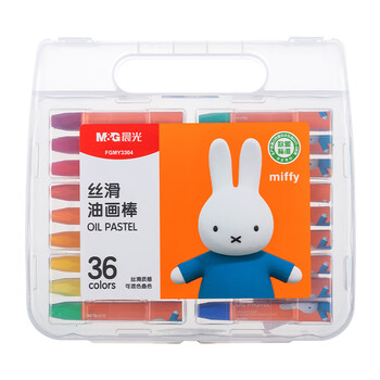 晨光（M&G）文具36色六角丝滑油画棒蜡笔易上色安全配方儿童涂鸦笔米菲系列油性炫彩棒生日开学礼物FGMY3304