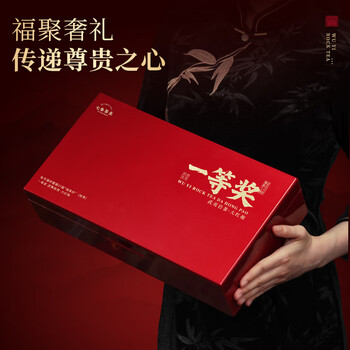 七春大红袍茶叶礼盒装正岩茶乌龙茶特级高端午父亲节日送礼物长辈102g