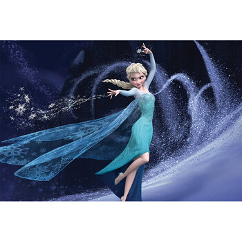 冰雪奇缘2爱莎公主艾莎女王安娜海报贴画墙画墙纸防水自粘 冰雪奇缘横