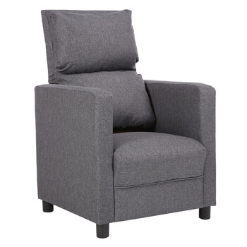 网吧网咖电脑沙发家用酒店会议休闲美甲沙发椅子 深灰色 单人扶手高度