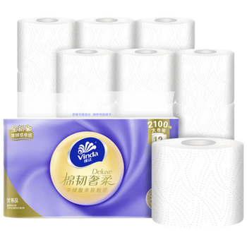 维达（Vinda）【大米+卷纸】【热销榜】五常稻花香大米5KG+V4666卷纸12卷*2提
