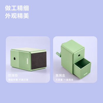 纽赛（NUSIGN）5档自动进笔手摇卷笔刀削笔机/铅笔削笔器/削笔刀 灰 NS077-S【热门商品】得力旗下高端品牌