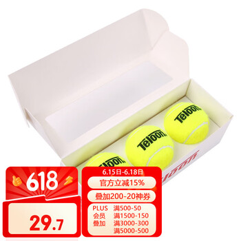 天龙（Teloon）网球带线带绳单人训练回弹训练器 T818C-3 三粒装