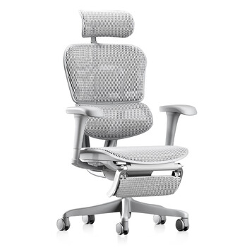 Ergonor保友金豪b2代人体工学椅办公椅子电脑椅游戏电竞椅子 银白+躺舒宝