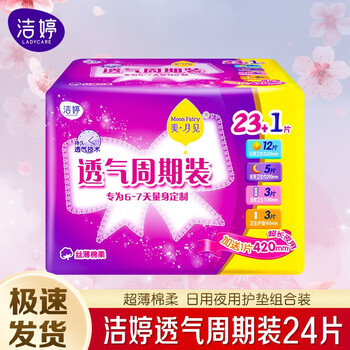 德佑企鹅湿厕纸10片 X2包 + 美月见有氧周期装组合24片 卫生巾 X2包