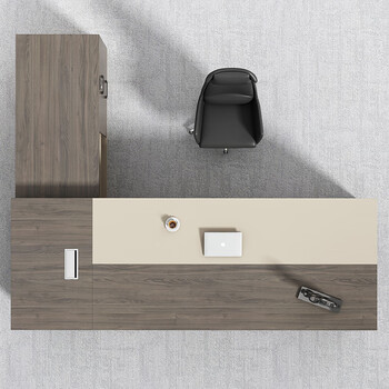 圣黎老板桌椅单人办公桌大班台经理桌主管桌椅工作台2.0*0.8米桌侧柜 圣黎老板桌椅单人办公桌大班台经理桌主管桌椅工作台2.0*0.8米桌侧柜