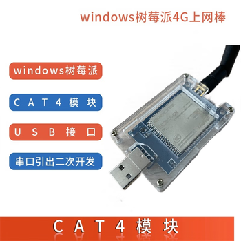 	凯元达 EC200A模块板4G上网棒USB dongle树莓派工控机免驱动CAT4网卡赠送亚克力外壳